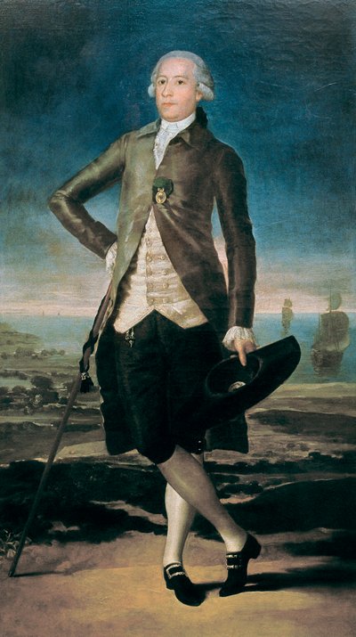 フランシスコ・デ・ゴヤ・イ・ルシエンテス作「ガスパル・メルチョル・デ・ジョヴェラノスの肖像 作： Francisco de Goya