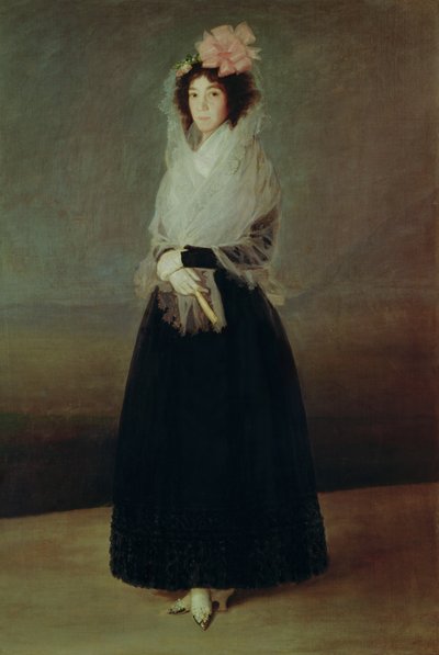 カルピオ伯爵夫人の肖像（1757-95）マルケサデラソラナ、1793年頃 作： Francisco de Goya