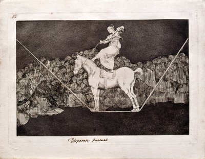 シリーズLos Disparates Follies、1815-1819の正確な愚かさ 作： Francisco de Goya