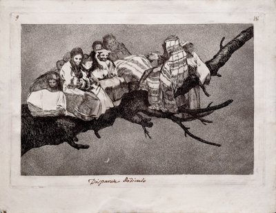 シリーズLos Disparates Follies、1815-1819のばかげた愚かさ 作： Francisco de Goya
