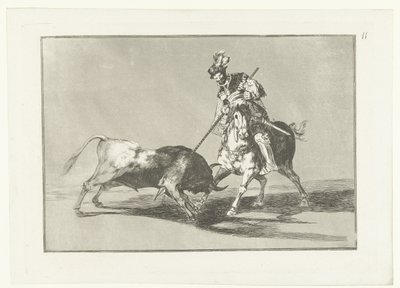Rodrigo Díaz de Vivar verwondt een stier 別の雄牛を槍で突き刺すエル シッド カンペアドール Stierenvechten (シリーズタイトル) 闘牛（シリーズタイトル） 作： Francisco de Goya