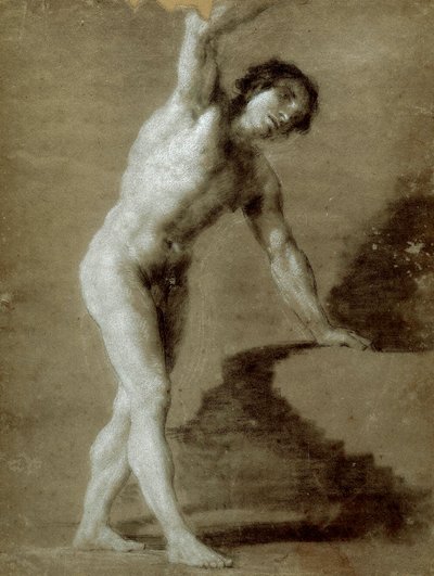 ドローイングの学校」1790年頃（グレーの紙に木炭画 作： Francisco de Goya