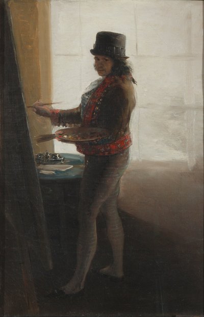 スタジオでの自画像 作： Francisco de Goya
