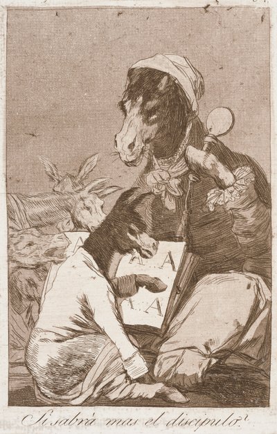 生徒の方がよくご存知ですか？(生徒はもっと良く知っているべきですか？） 作： Francisco de Goya