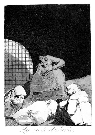 睡眠はそれらを克服する、1799 作： Francisco de Goya