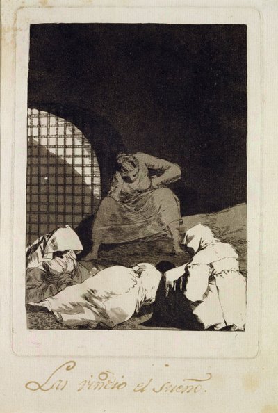 「Los caprichos」のプラター34、1799（エッチング） 作： Francisco de Goya
