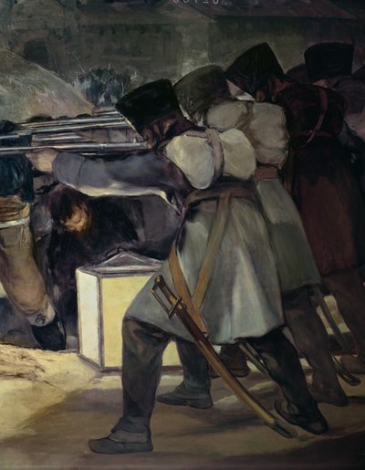 1808年5月3日、マドリッドの歩兵の詳細、1814年の油彩 作： Francisco de Goya