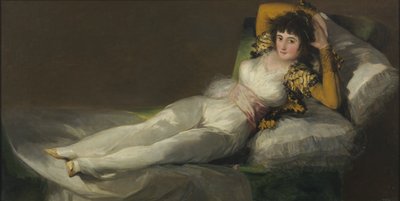 服を着たマジャ、c。 1800 作： Francisco de Goya