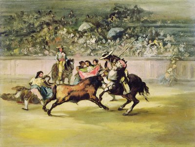 雄牛と戦う勇気あるランドン 作： Francisco de Goya
