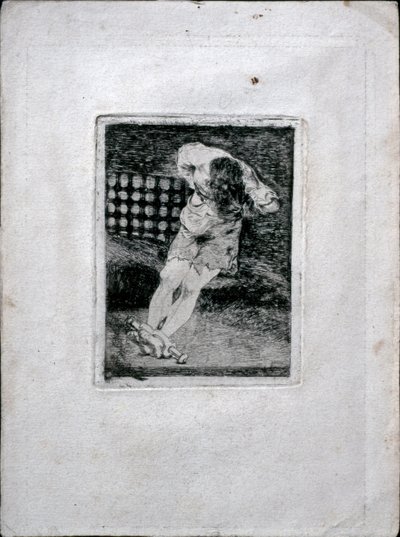 犯罪者の監護は拷問を要求しない、c。 1810 作： Francisco de Goya