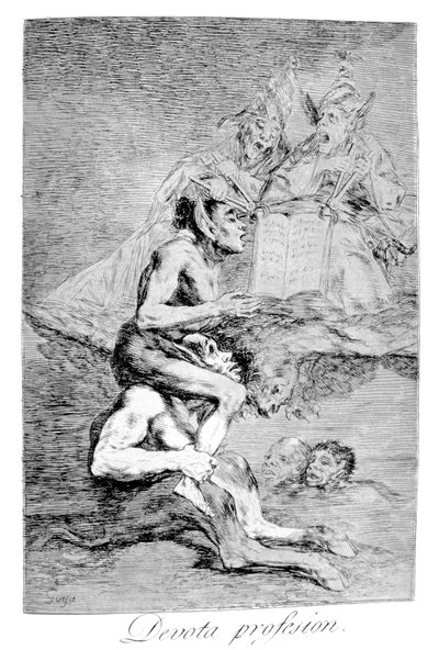 敬虔な職業、1799年 作： Francisco de Goya