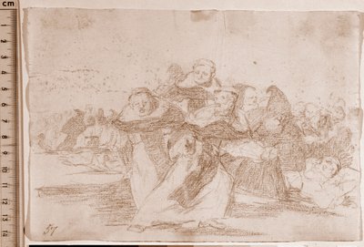 戦争の惨禍：すべてがスクランブルされている（準備画 作： Francisco de Goya