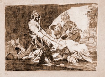 戦争の惨禍：もはや彼らのためにはならない（下絵からのエッチング 作： Francisco de Goya