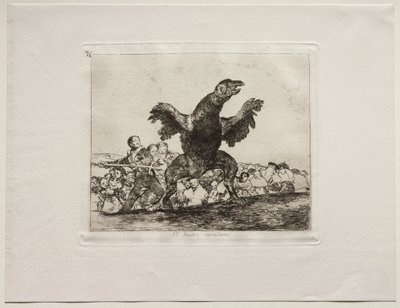 戦争の恐怖: 肉食のハゲワシ 作： Francisco de Goya