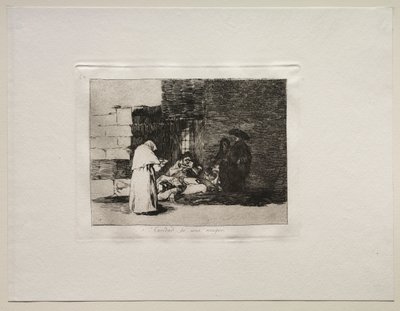 戦争の恐怖：女性の慈善。 作： Francisco de Goya