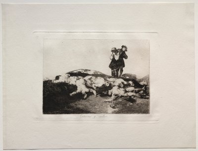 戦争の恐怖：それらを埋めて静かにしてください。 作： Francisco de Goya