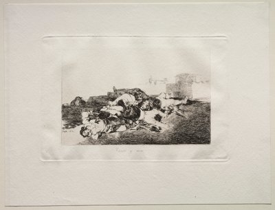 戦争の恐怖：さらに悪いこと、1810。 作： Francisco de Goya