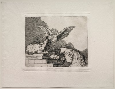 戦争の恐怖：猫のパントマイム。 作： Francisco de Goya