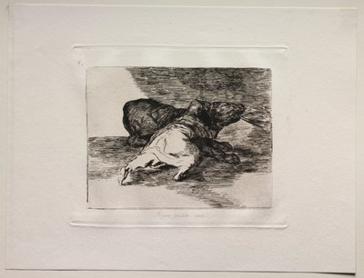 戦争の恐怖：彼は何かから何かを得ます。 作： Francisco de Goya