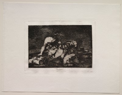 戦争の恐怖: どちらでもない 作： Francisco de Goya