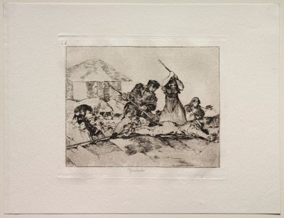 戦争の恐怖：がれき。 作： Francisco de Goya