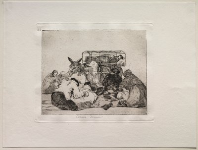 戦争の恐怖：奇妙な献身！ 作： Francisco de Goya