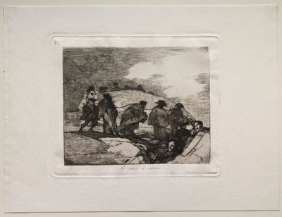 戦争の恐怖：彼らは道を知らない。 作： Francisco de Goya