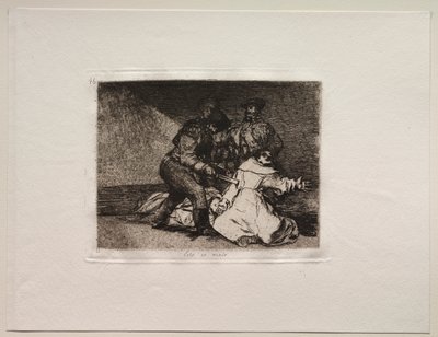 戦争の恐怖：これは悪い 作： Francisco de Goya