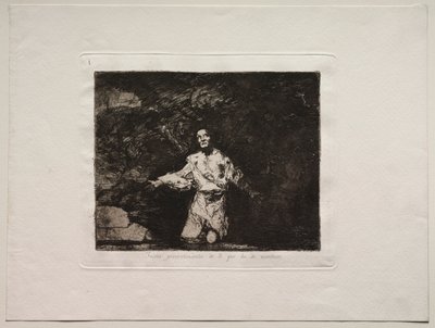 戦争の恐怖：タイトルページ-何が起こっているのかについての悲しい予感。 作： Francisco de Goya