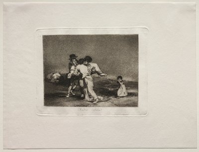 戦争の恐怖：不幸な母。 作： Francisco de Goya