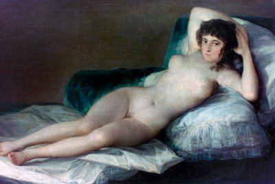 裸のマジャ、c1800 作： Francisco de Goya