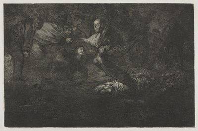 箴言: 神はそれらを作成し、それらは結合します 作： Francisco de Goya