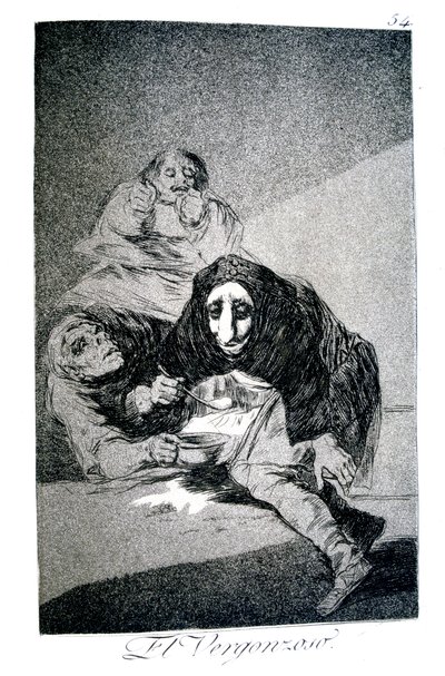 The Shamefaced One、1799 作： Francisco de Goya