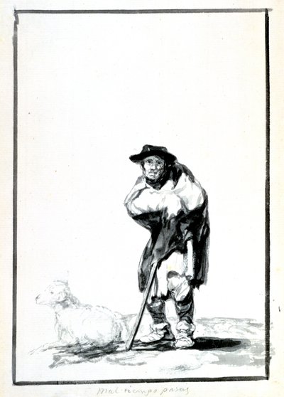 羊飼い、c1760-1820 作： Francisco de Goya