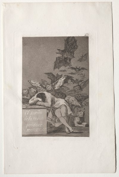 理性の眠りは怪物を生む 作： Francisco de Goya