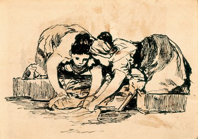 洗濯婦 18世紀末～19世紀初頭（ドローイング 作： Francisco de Goya