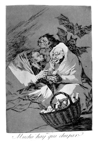 吸うにはたくさんあります、1799 作： Francisco de Goya
