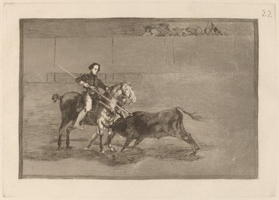 Manly Courage of the Celebrated Pajuelera in the Ring at Saragossa (The Celebrated Pajuelera in the Ring at Saragossa) 作： Francisco de Goya