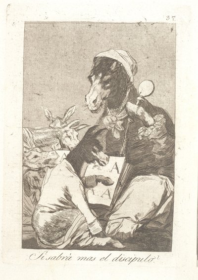 生徒は教師よりも多くのことを知っていますか? 作： Francisco de Goya