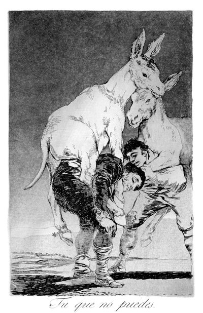 できないあなた、1799 作： Francisco de Goya