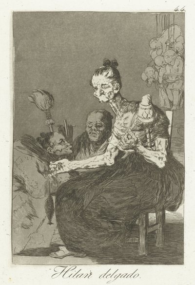 彼らはうまく回転します Hilan Delgado (オブジェクトのタイトル) ロス・カプリチョス（シリーズタイトル） 作： Francisco de Goya