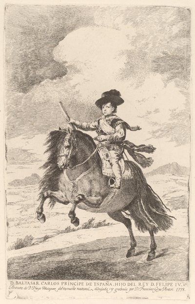 バルタザール・カルロス 作： Francisco de Goya after Diego Velázquez