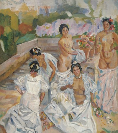 バス (セビリア) - イトゥリノ、フランシスコ (1864-1924) - c. 1908年 - キャンバスに油彩 - 200x174 - カルメン・ティッセン美術館、マラガ 作： Francisco de Iturrino