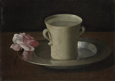 一杯の水とバラ、1630年頃 作： Francisco de Zurbaran