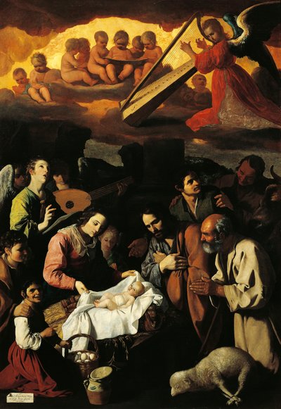 羊飼いの崇拝 作： Francisco de Zurbaran