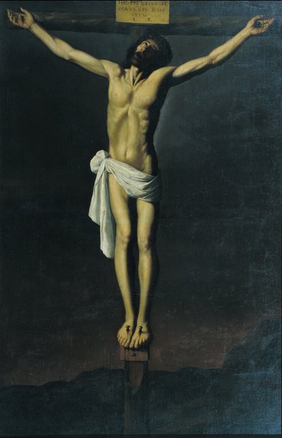 十字架につけられたキリスト 作： Francisco de Zurbaran