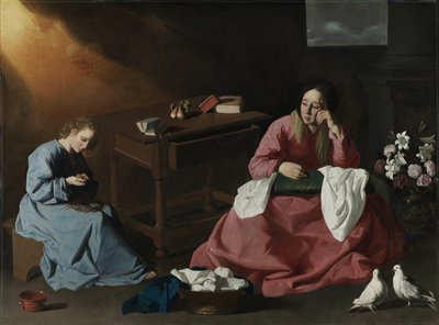 ナザレの家のキリストと聖母、1640年頃 作： Francisco de Zurbaran
