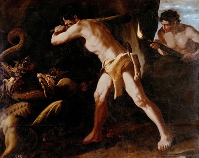 ブエン・レティロのためのヘラクレスのファティカス：レルナのイドラ殺し 作： Francisco de Zurbaran