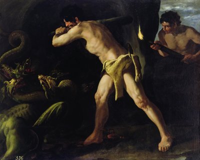 Lernaean Hydraと戦うヘラクレス、1634年頃 作： Francisco de Zurbaran
