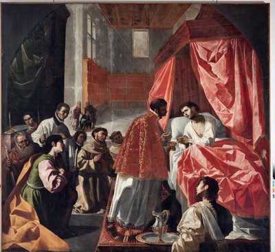 聖ボナヴァンチュールの最後の聖体拝領（油彩・キャンバス 作： Francisco de Zurbaran